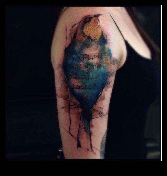 Brushed Elegance: Artistry in Vibrant Watercolor Tattoos