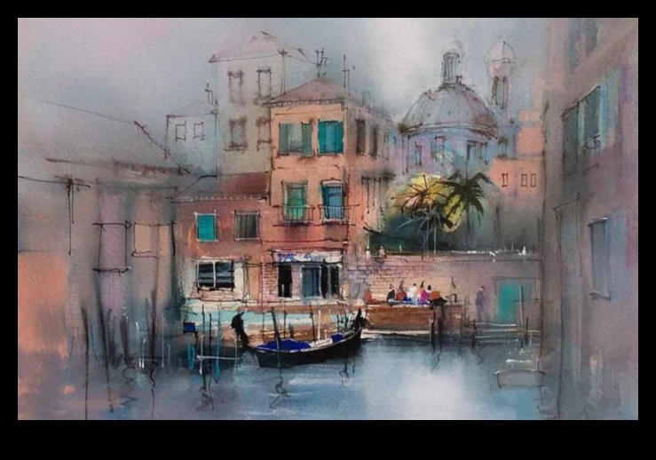 Αρχιτεκτονικές αντανακλάσεις Σχεδιάζοντας κτίρια σε ακουαρέλα 3 Αρχιτεκτονικές αντανακλάσεις: Σχέδιο κτιρίων σε ακουαρέλα