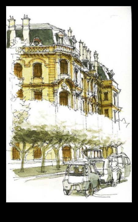 Αρχιτεκτονικές αντανακλάσεις Σχεδιάζοντας κτίρια σε ακουαρέλα 2 Αρχιτεκτονικές αντανακλάσεις: Σχέδιο κτιρίων σε ακουαρέλα