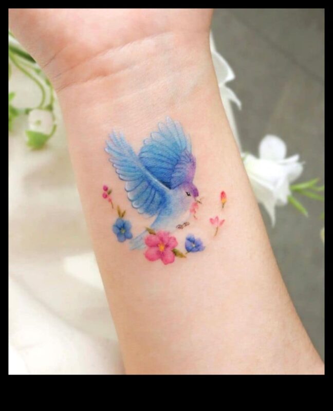 Brushed Elegance: Artistry in Vibrant Watercolor Tattoos